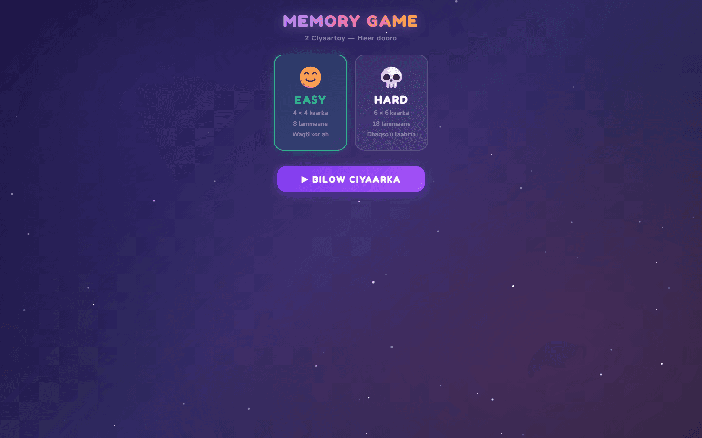 Memory Game (Electron)